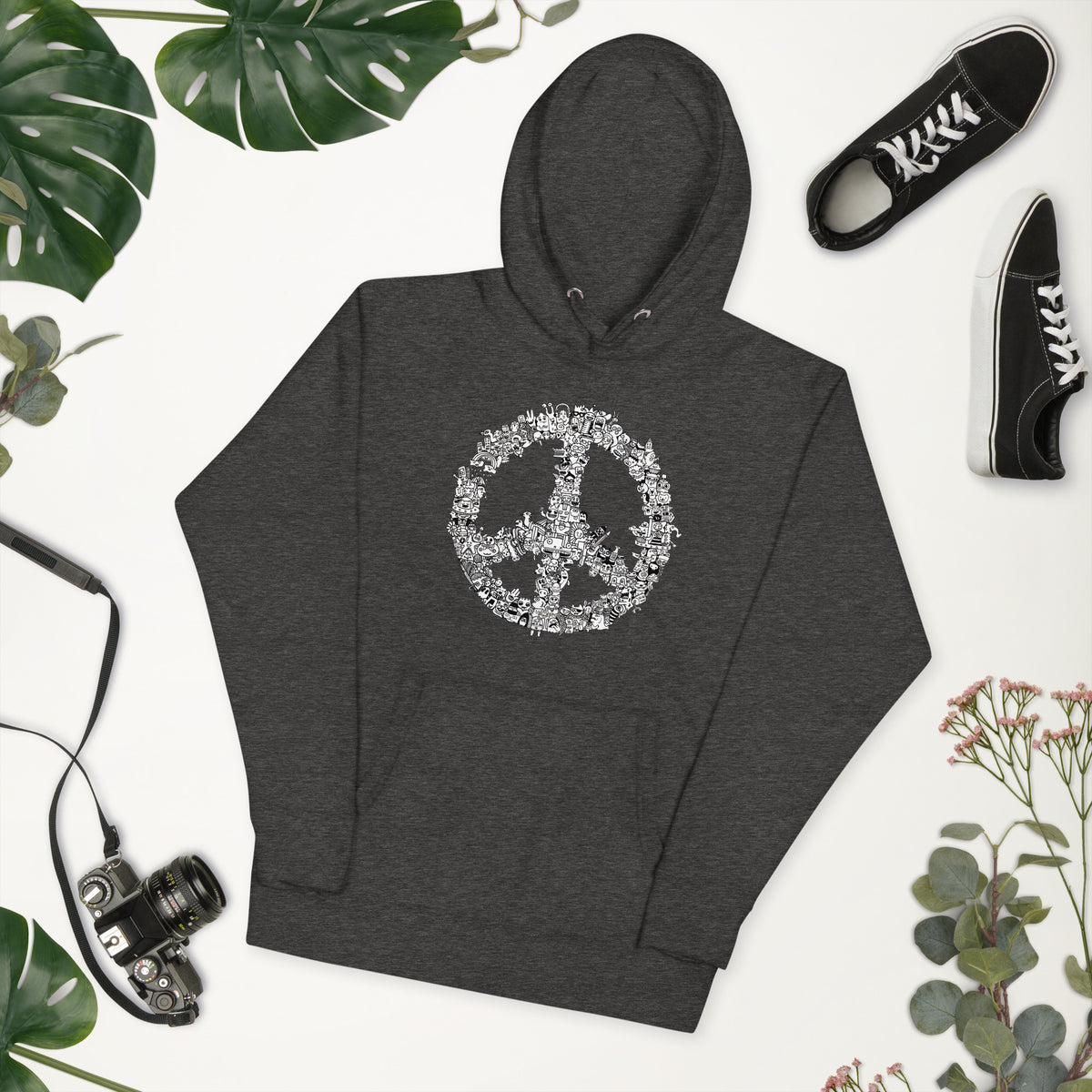 Warm doodle illustration hoodie by Santa Barbara illustrator Daniel Sulzberg