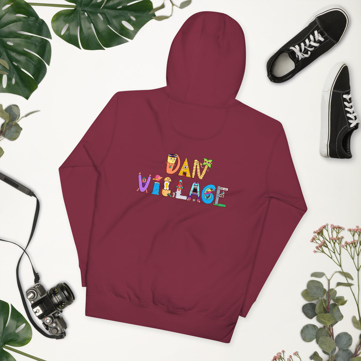 Unisex illustrated sweatshirt carrying a hand-drawn peace sign by Danvillage Art Lab