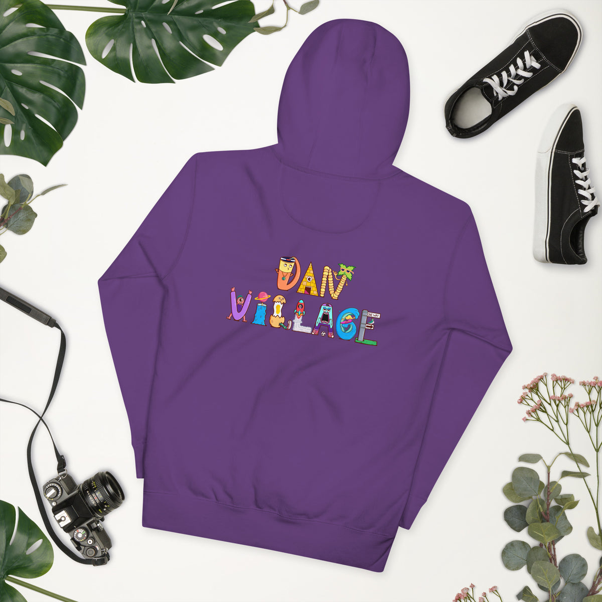 Simple peace symbol sweatshirt with original illustration by Danvillage Art Lab