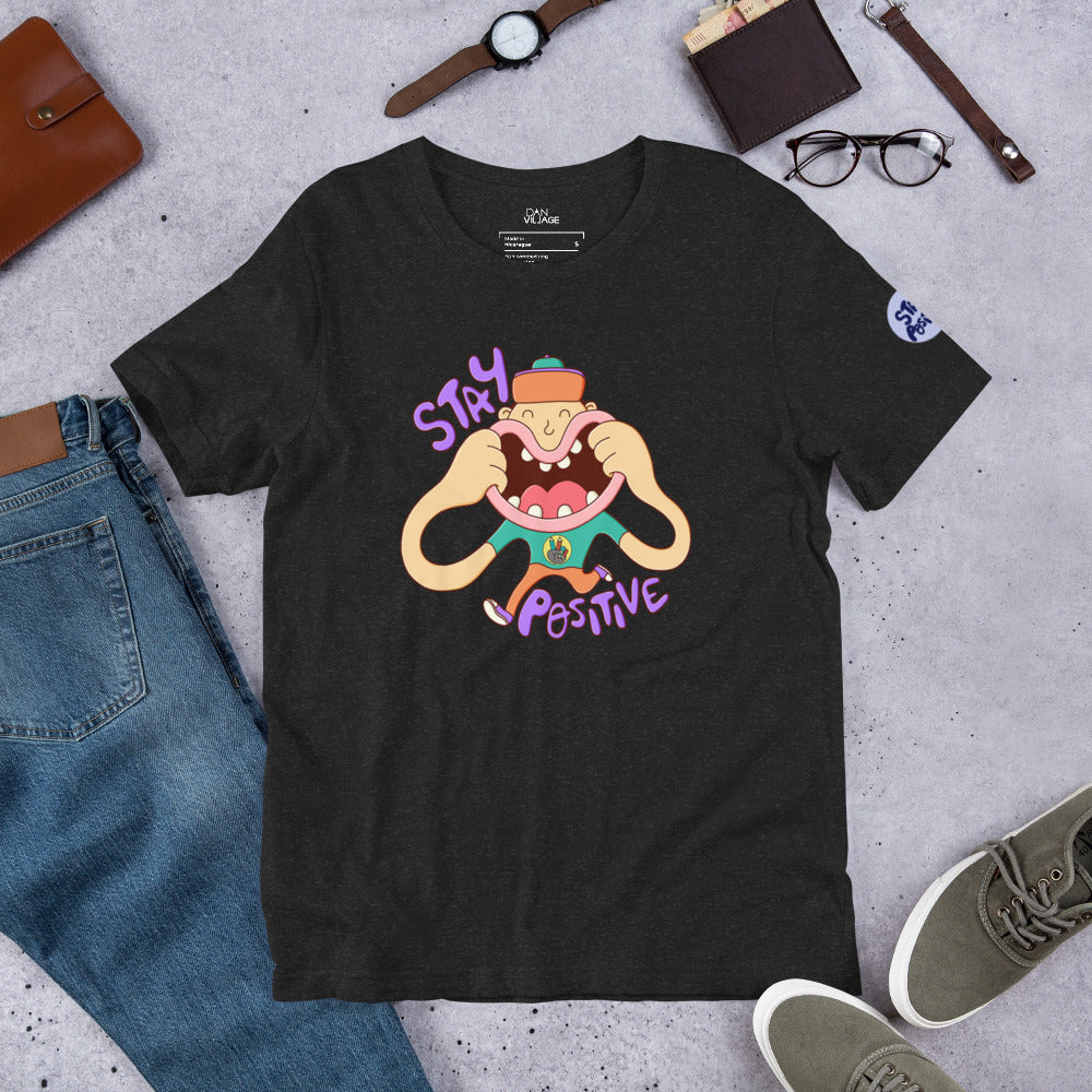 Smiley face graphic tee, an uplifting gift for anyone who needs a better morning