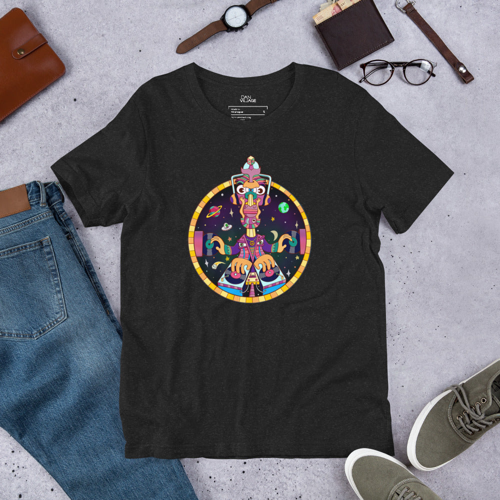 Space DJ vinyl graphic tee, a gift for DJs, producers and record obsessives