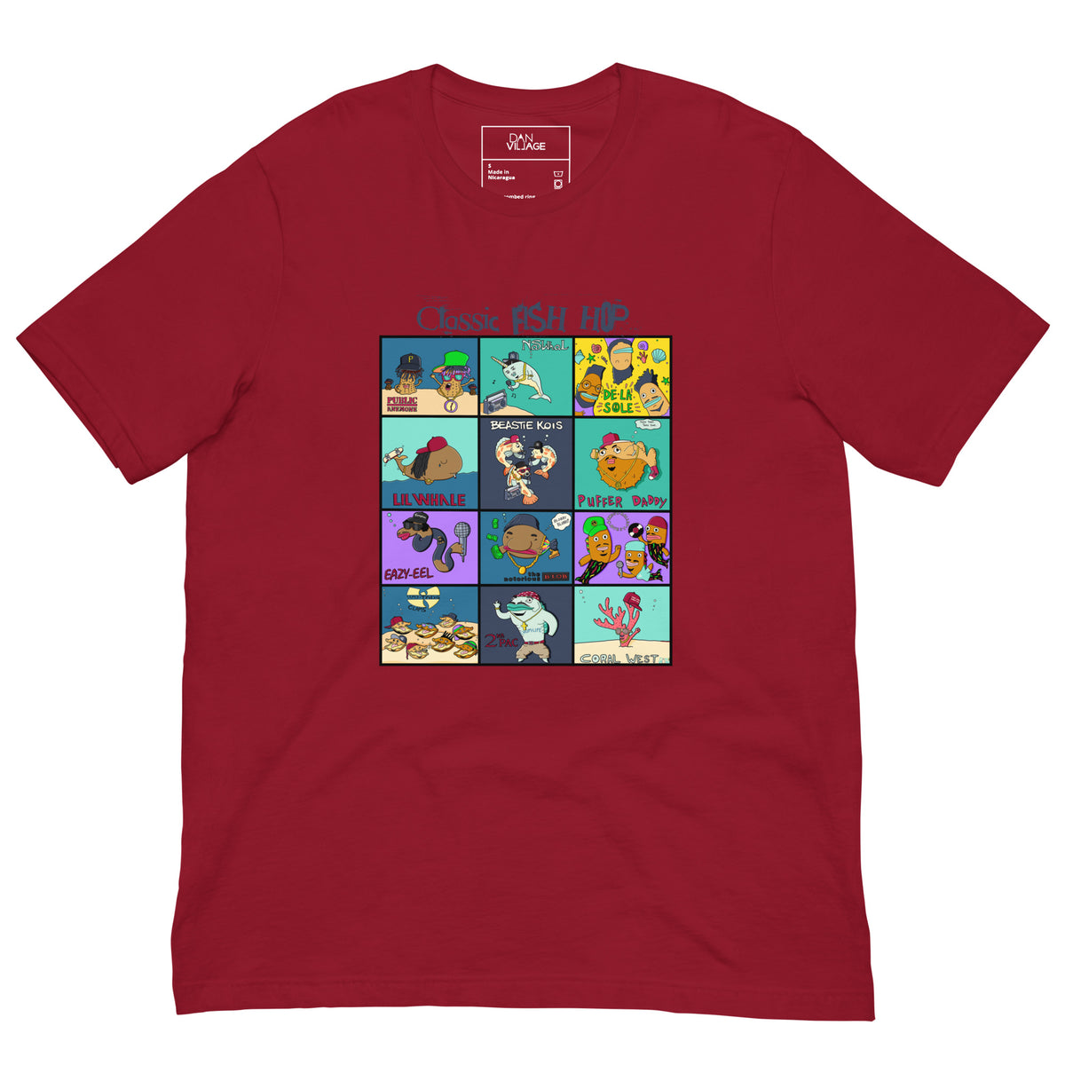 Funny graphic tee featuring a funny underwater music scene by illustrator Daniel Sulzberg