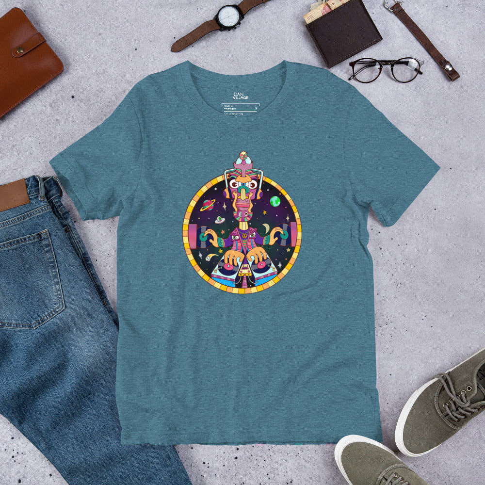 Original character artwork tee for fans of vinyl, DJ culture and surreal illustration
