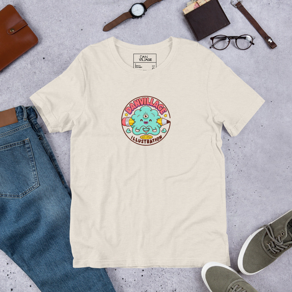 Illustrated character graphic tee by Santa Barbara illustrator Daniel Sulzberg