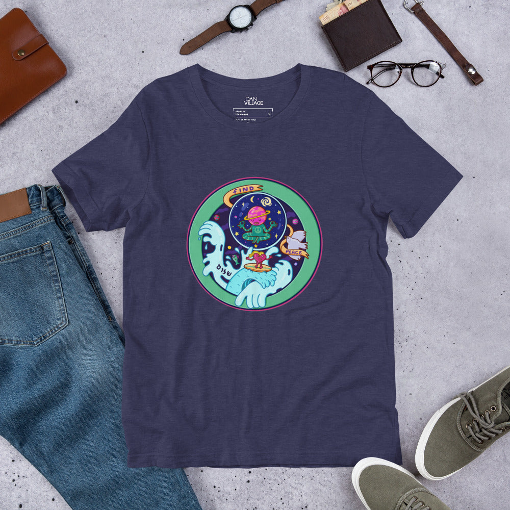 Calm illustrated zen tee for men and women who like a quiet daily reminder