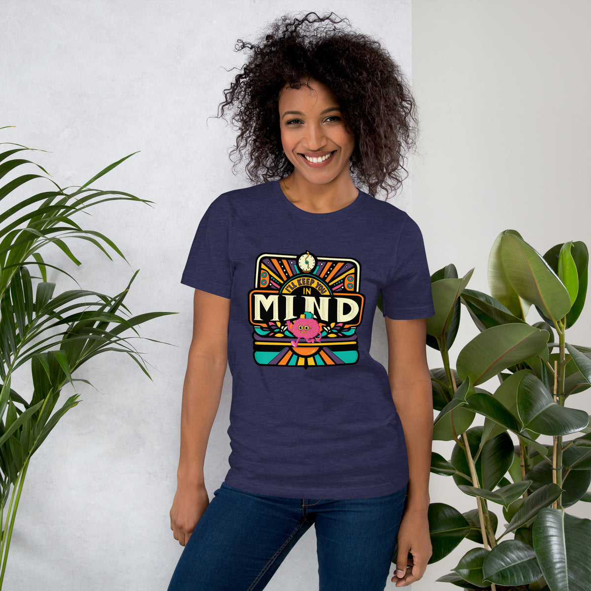 Graphic designer gift tee with original hand-drawn brain artwork and dry humour