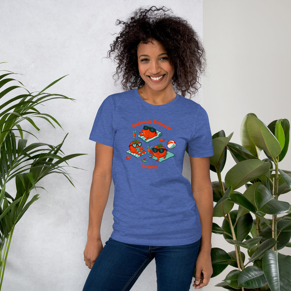 Bright summer produce graphic t-shirt for people with strong heirloom opinions