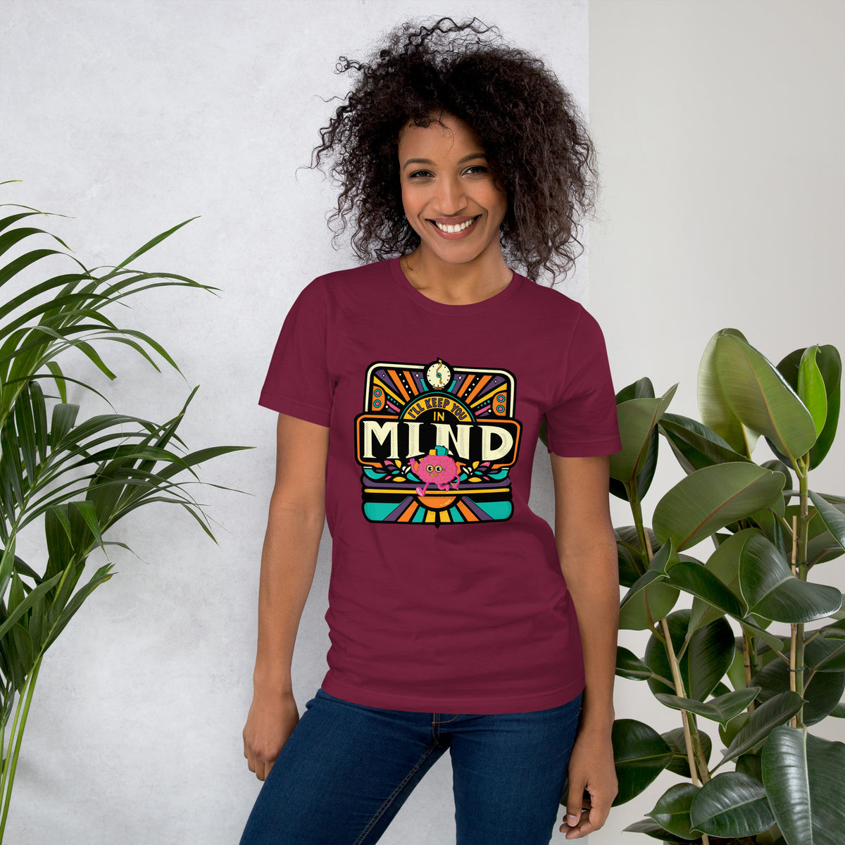 Brain with a pencil illustration on a unisex graphic tee by Daniel Sulzberg
