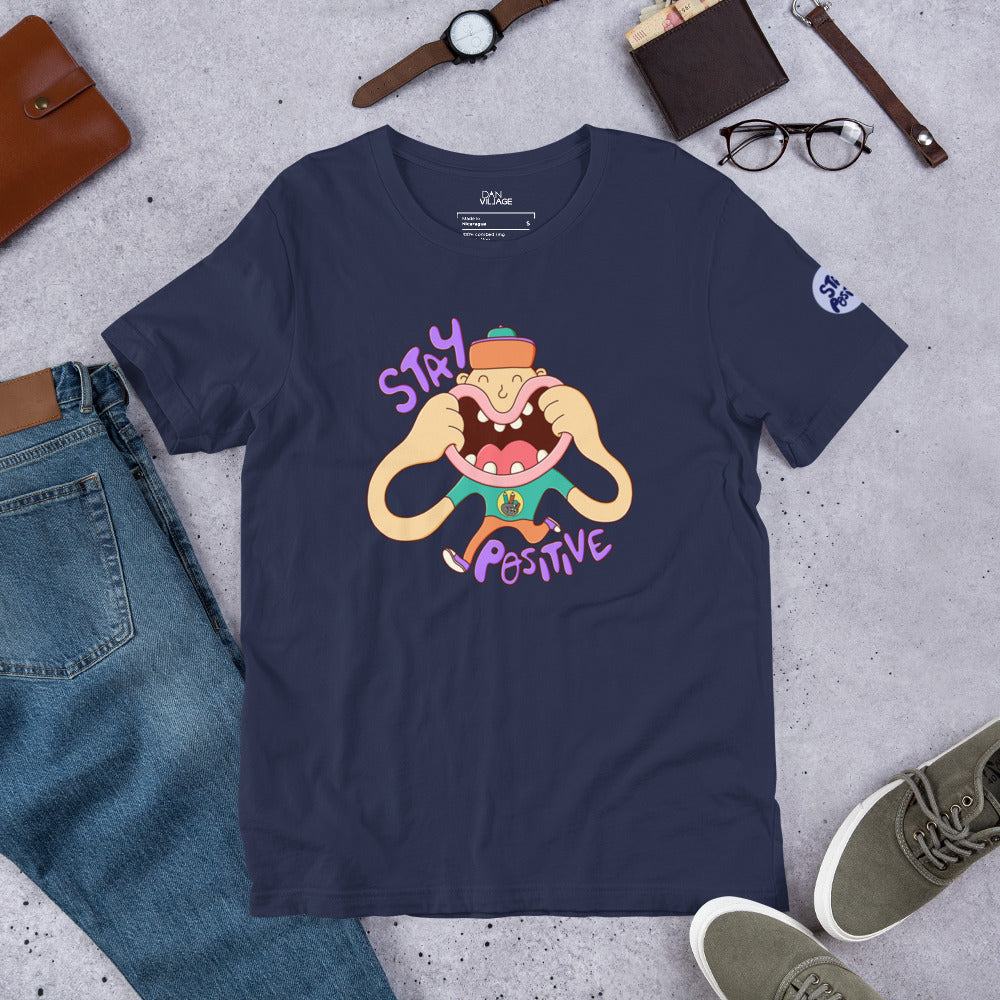 Original illustrated happy face t-shirt from Danvillage Art Lab in Santa Barbara