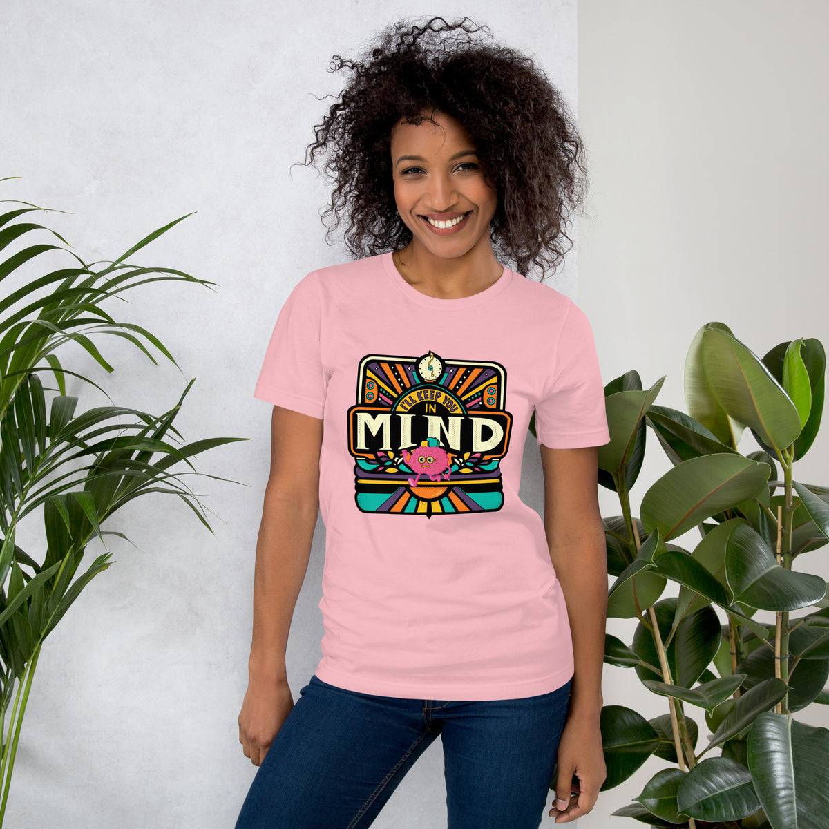 Wearable art tee with a hand-drawn brain design and a very familiar punchline