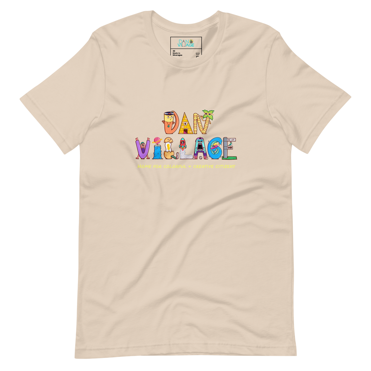 Whimsical illustrated logo t-shirt by Santa Barbara illustrator Daniel Sulzberg