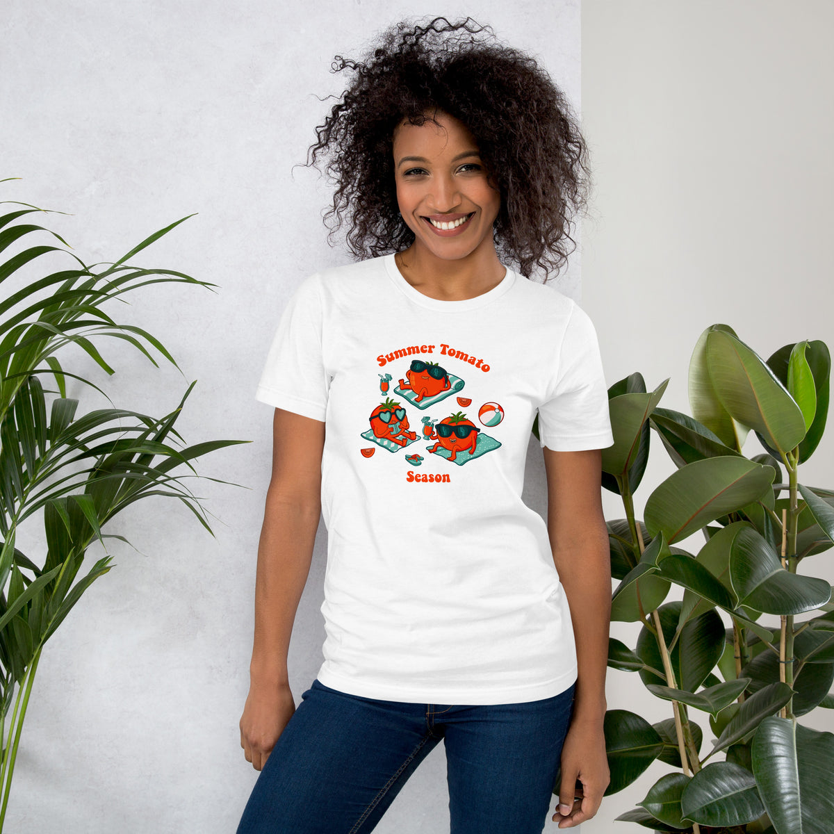 Gift tee for the tomato obsessive in your life, with original hand-drawn art