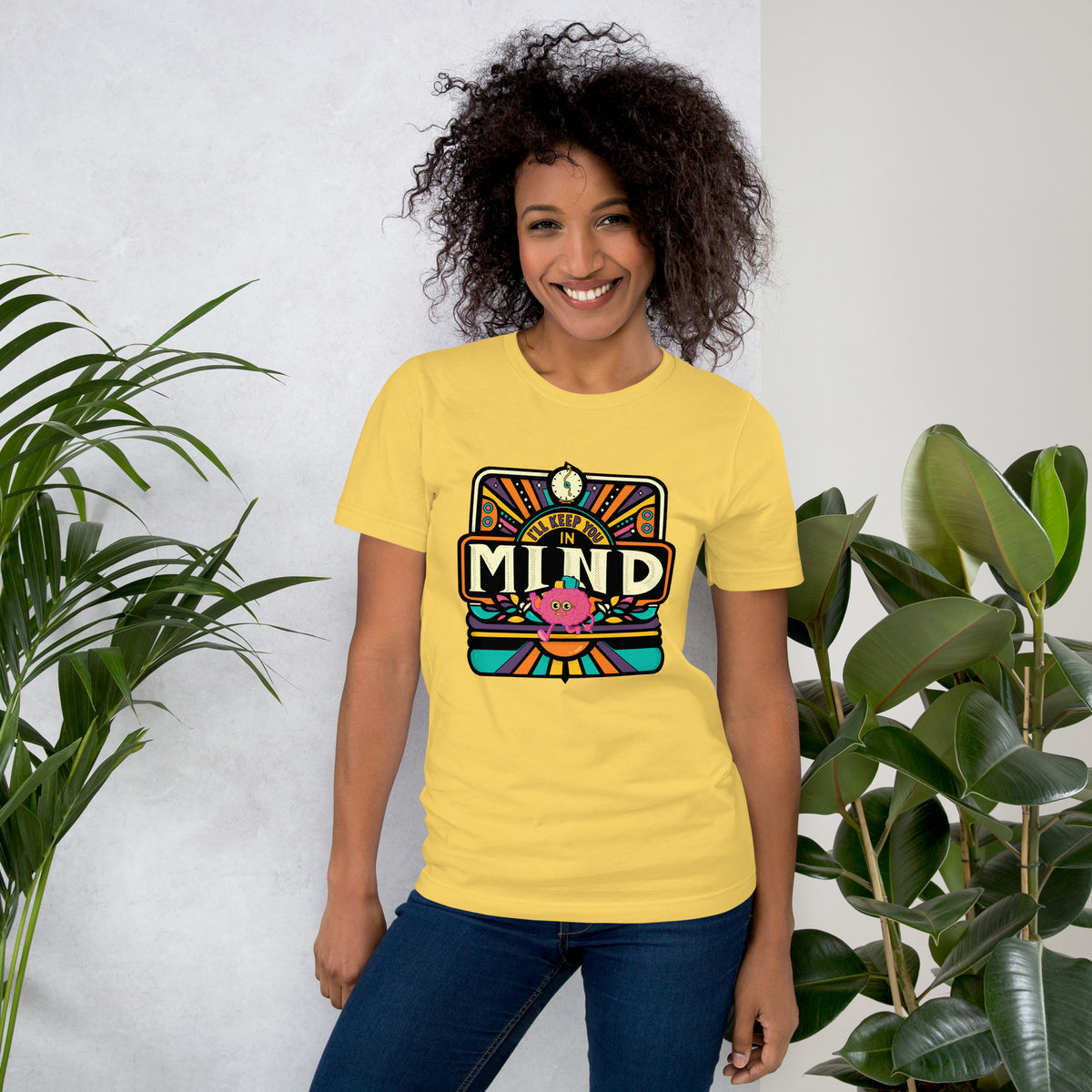 Bold illustrated brain graphic on a soft everyday unisex t-shirt for creatives