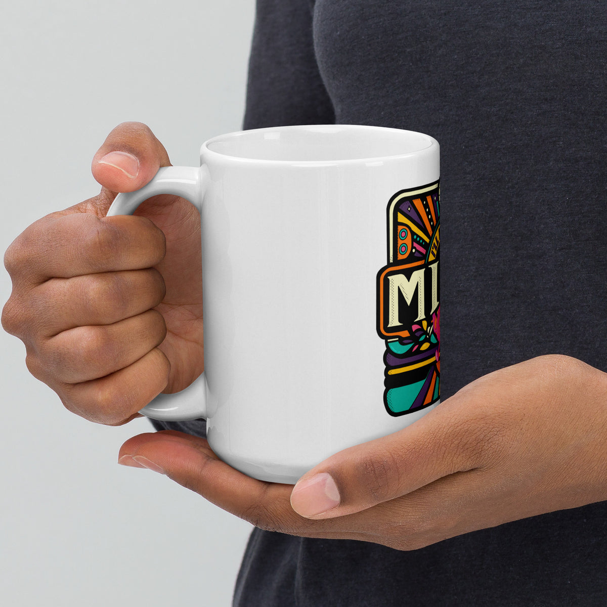 Illustrated brain mug by Daniel Sulzberg, a good gift for designers and writers