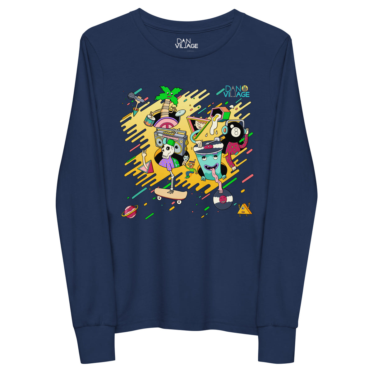 Hip hop kids shirt with original street style artwork from Danvillage Art Lab