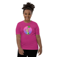 Load image into Gallery viewer, Good Vibes Club Santa Barbara California Palm Tree Surfer Youth Short Sleeve T-Shirt