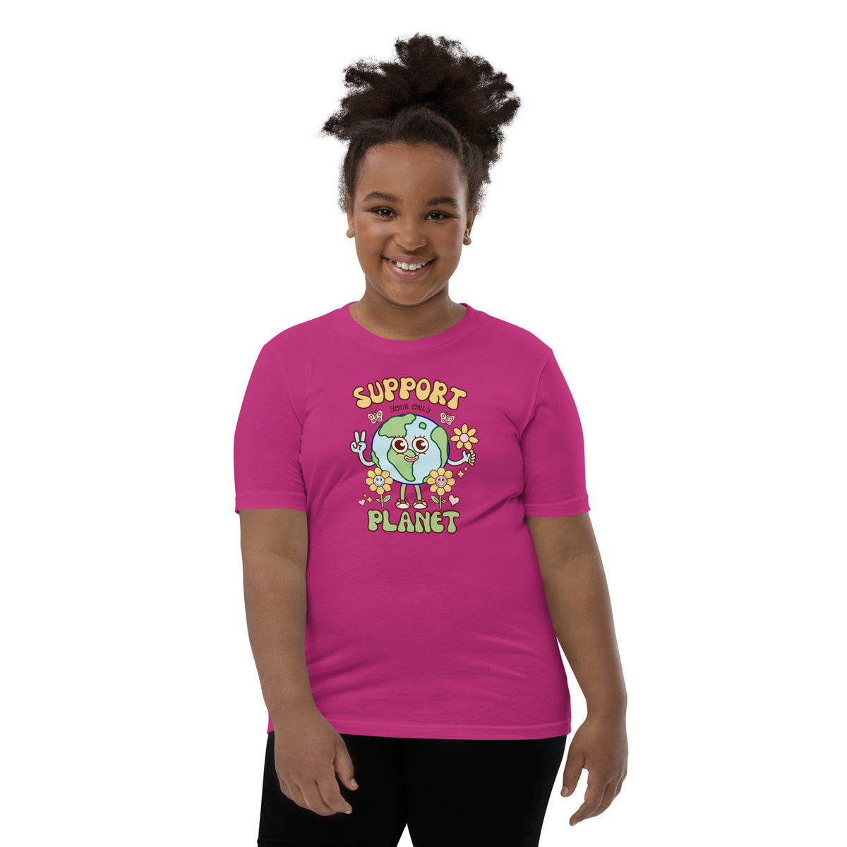Colourful illustrated planet tee, a good gift for young environmentalists