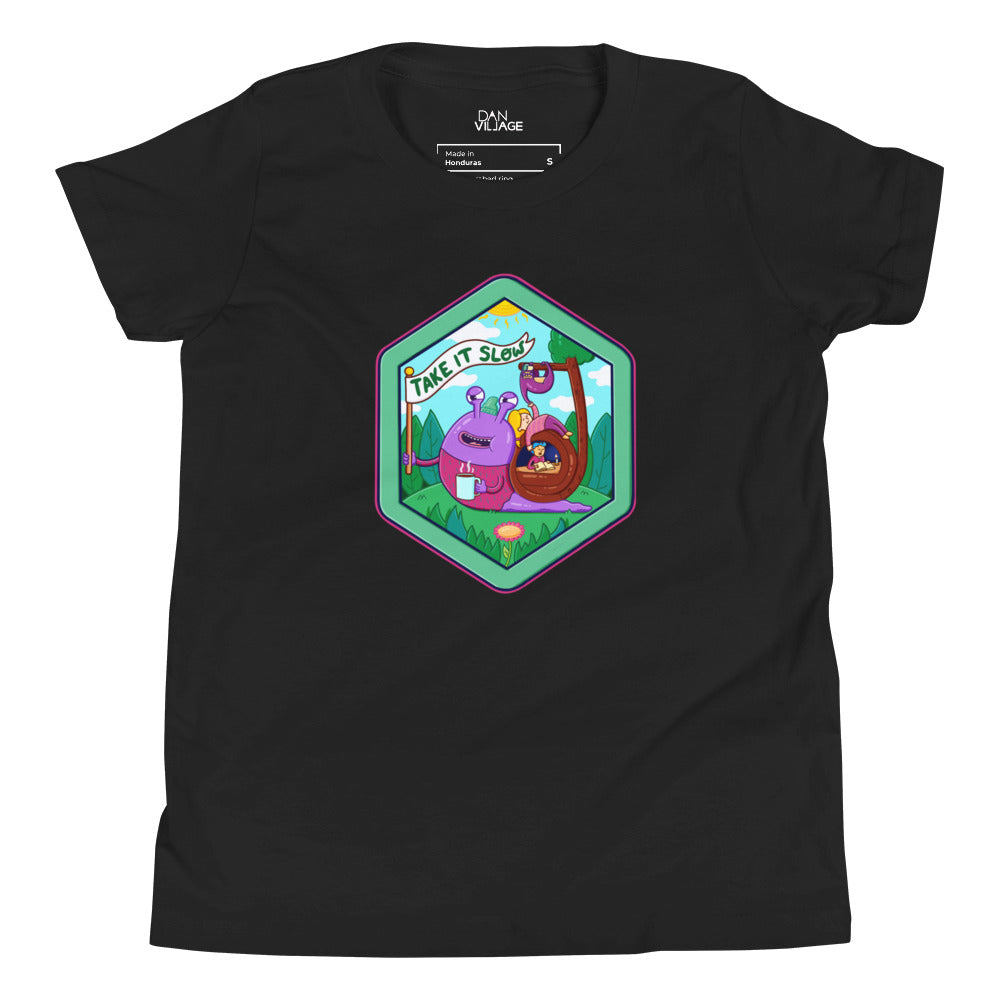 Kids graphic tee featuring nature's slowest animals, a gift for calm little humans