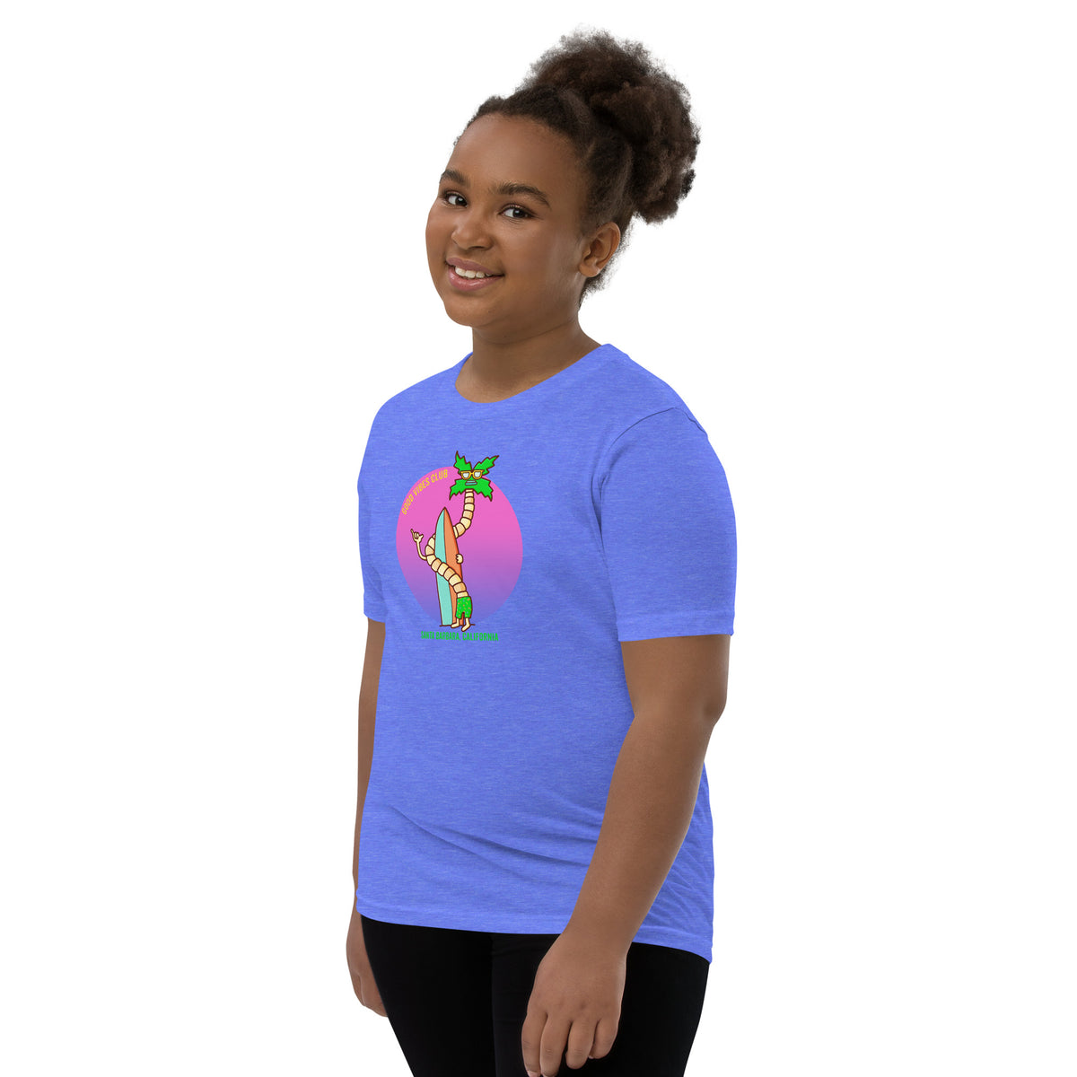 Illustrated Santa Barbara youth graphic tee for summer and beach trips