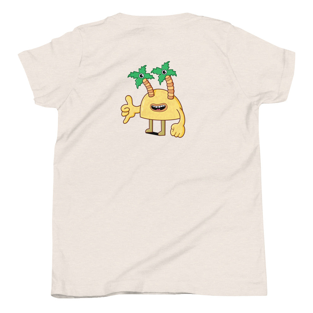 Bright illustrated youth t-shirt declaring citizenship of the colourful world of Danvillage