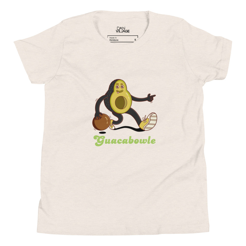 Gift for kids who love puns, an avocado bowling tee from Danvillage Art Lab