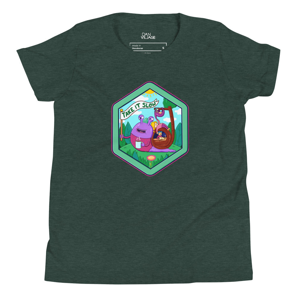 Mindfulness graphic tee for children, hand-drawn by illustrator Daniel Sulzberg