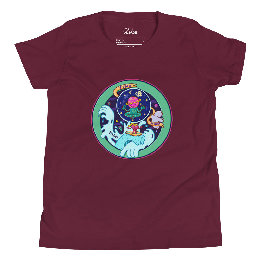 Hand-drawn zen kids tee for children who are learning to slow down a little