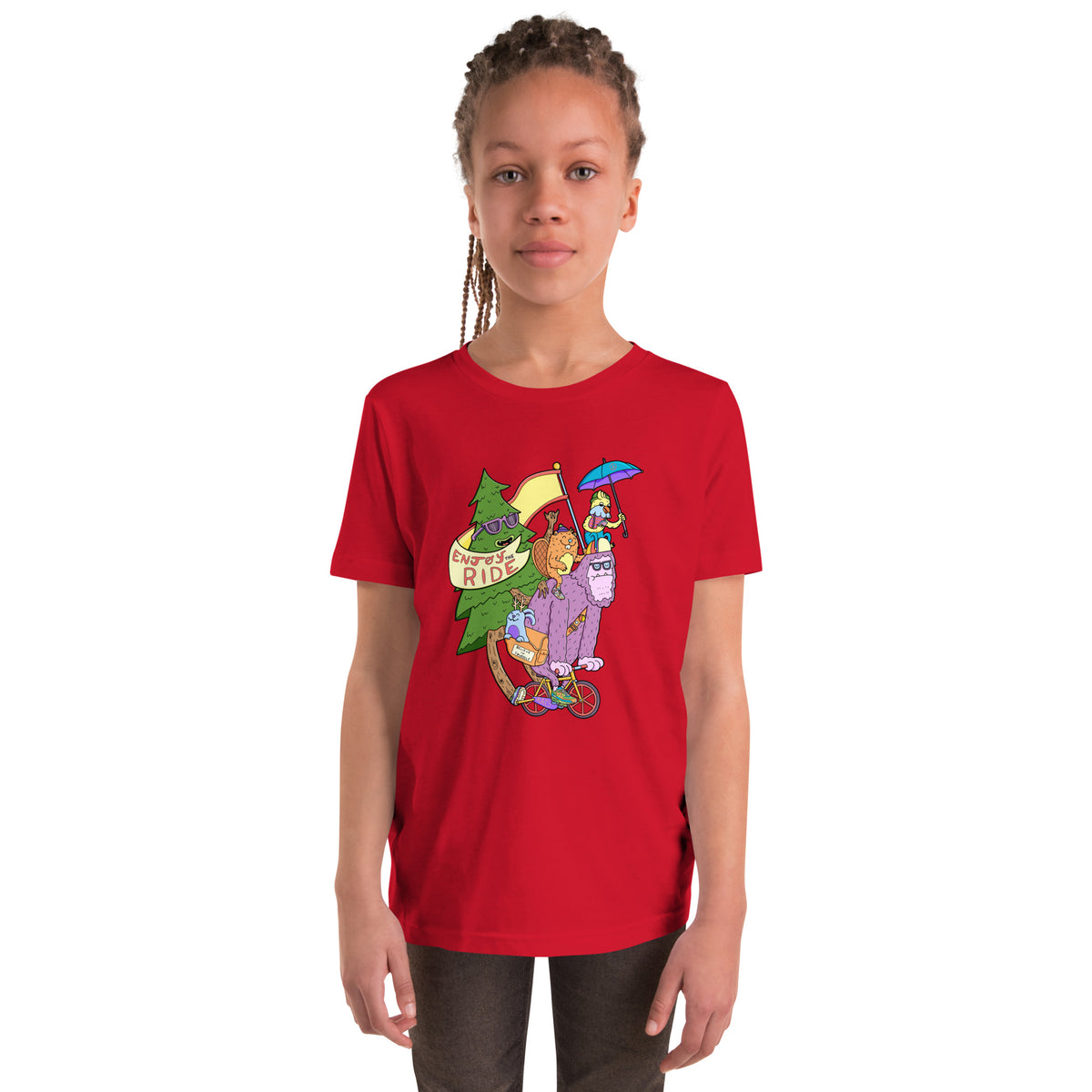 Illustrated youth tee by Santa Barbara illustrator Daniel Sulzberg for bike-loving kids