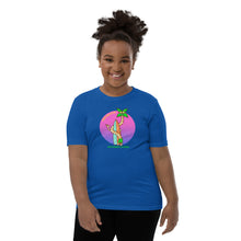 Load image into Gallery viewer, Good Vibes Club Santa Barbara California Palm Tree Surfer Youth Short Sleeve T-Shirt