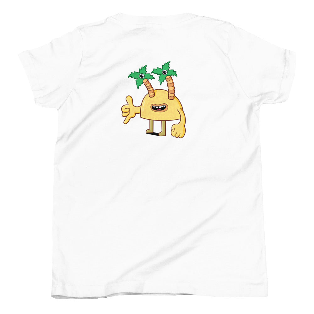 Illustrated Danvillage character logo tee, original kids wearable art by Daniel Sulzberg