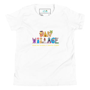 Danvillage Character Logo Home for Colorful and Creative Citizens Fun Youth Short Sleeve T-Shirt