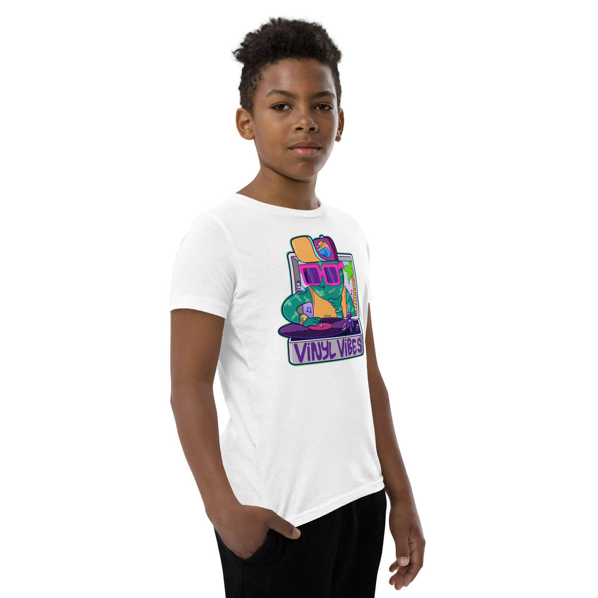 Vinyl Vibes Record Player Youth T-Shirt