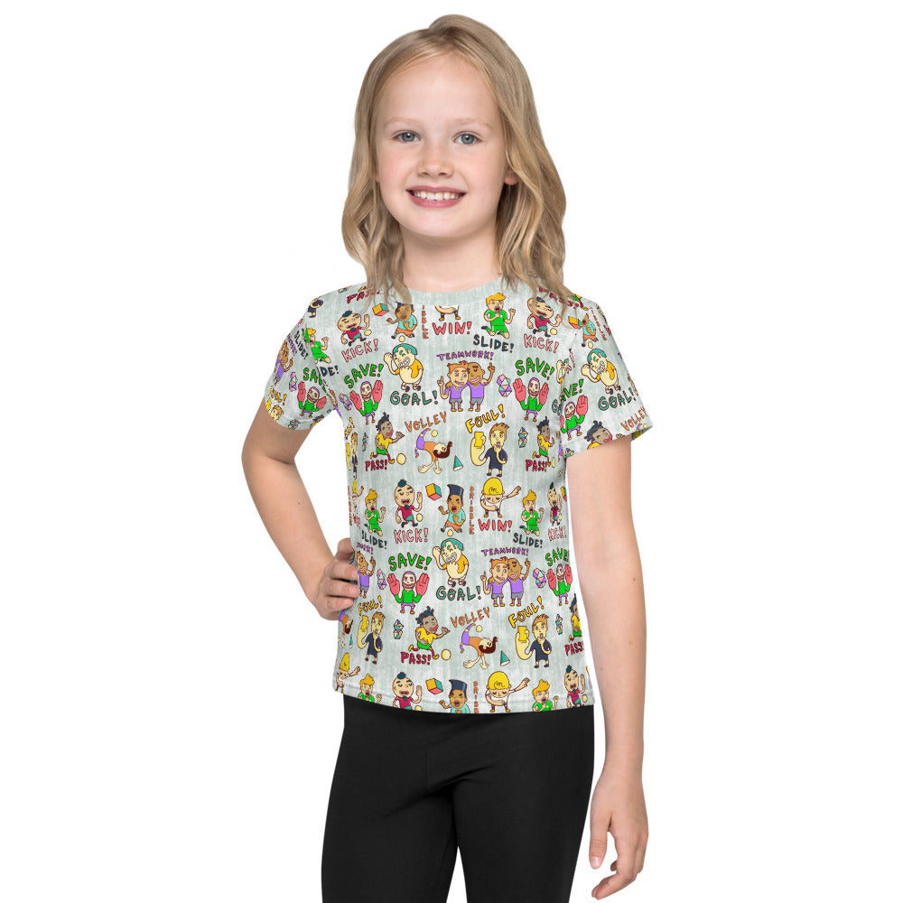 Football gift for kids who play and watch, an illustrated soccer tee from Danvillage Art Lab