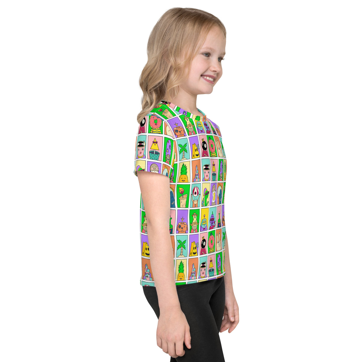 Original character yearbook artwork kids tee by Santa Barbara illustrator Daniel Sulzberg