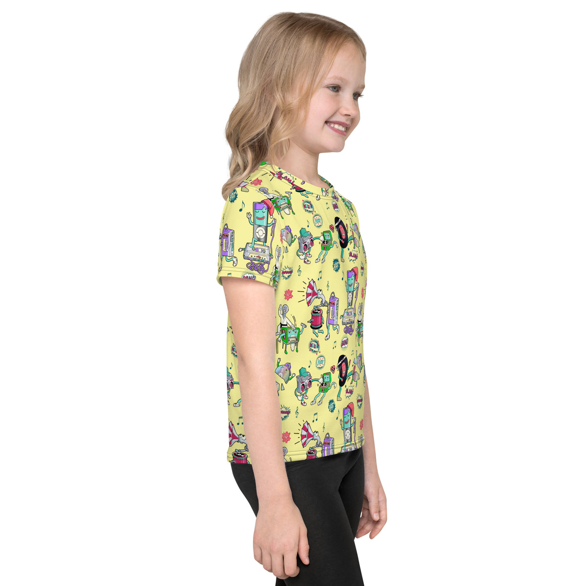 Retro music kids tee by Santa Barbara illustrator and record collector Daniel Sulzberg