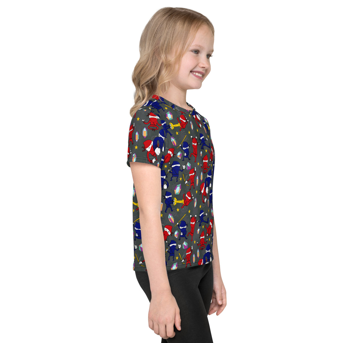 Original ninja character artwork kids t-shirt from Danvillage Art Lab in Santa Barbara
