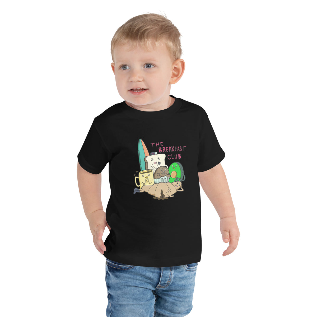 Hand-drawn breakfast character kids t-shirt from Danvillage Art Lab in Santa Barbara