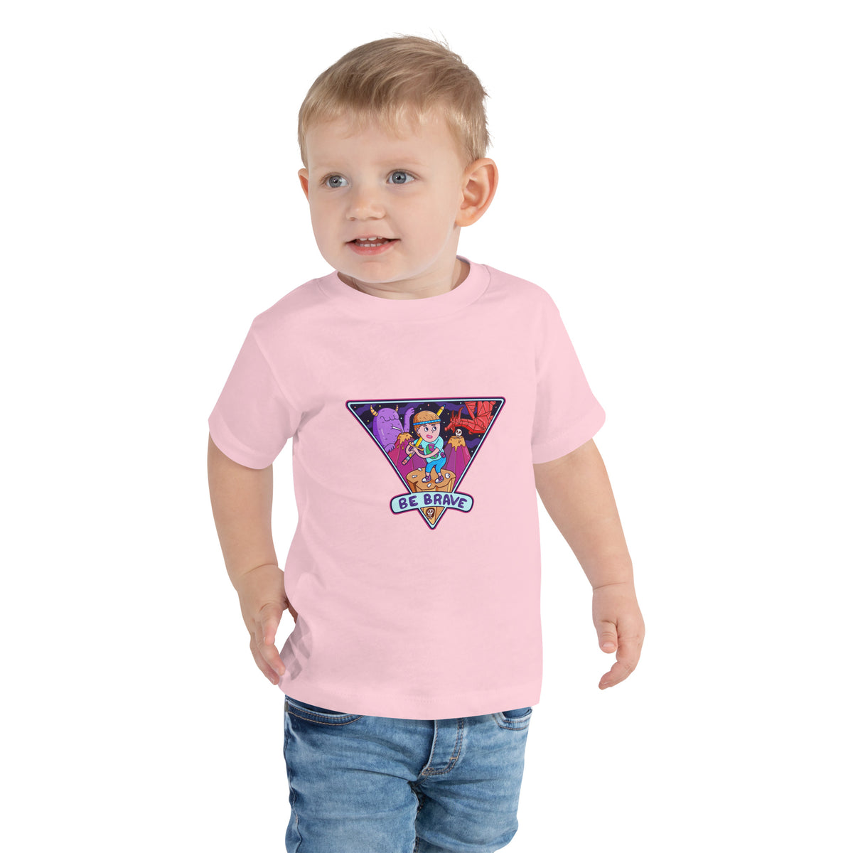 Friendly monster toddler tee drawn by Santa Barbara illustrator Daniel Sulzberg