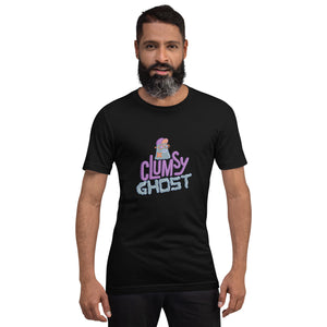 Clumsy Ghost Spooky Unisex t-shirt