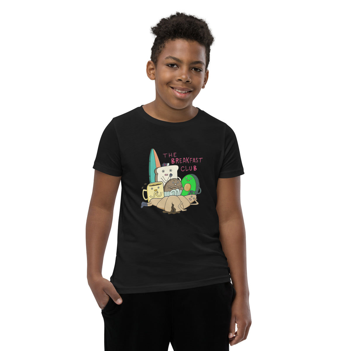 Illustrated food character t-shirt for people who take the first meal of the day seriously