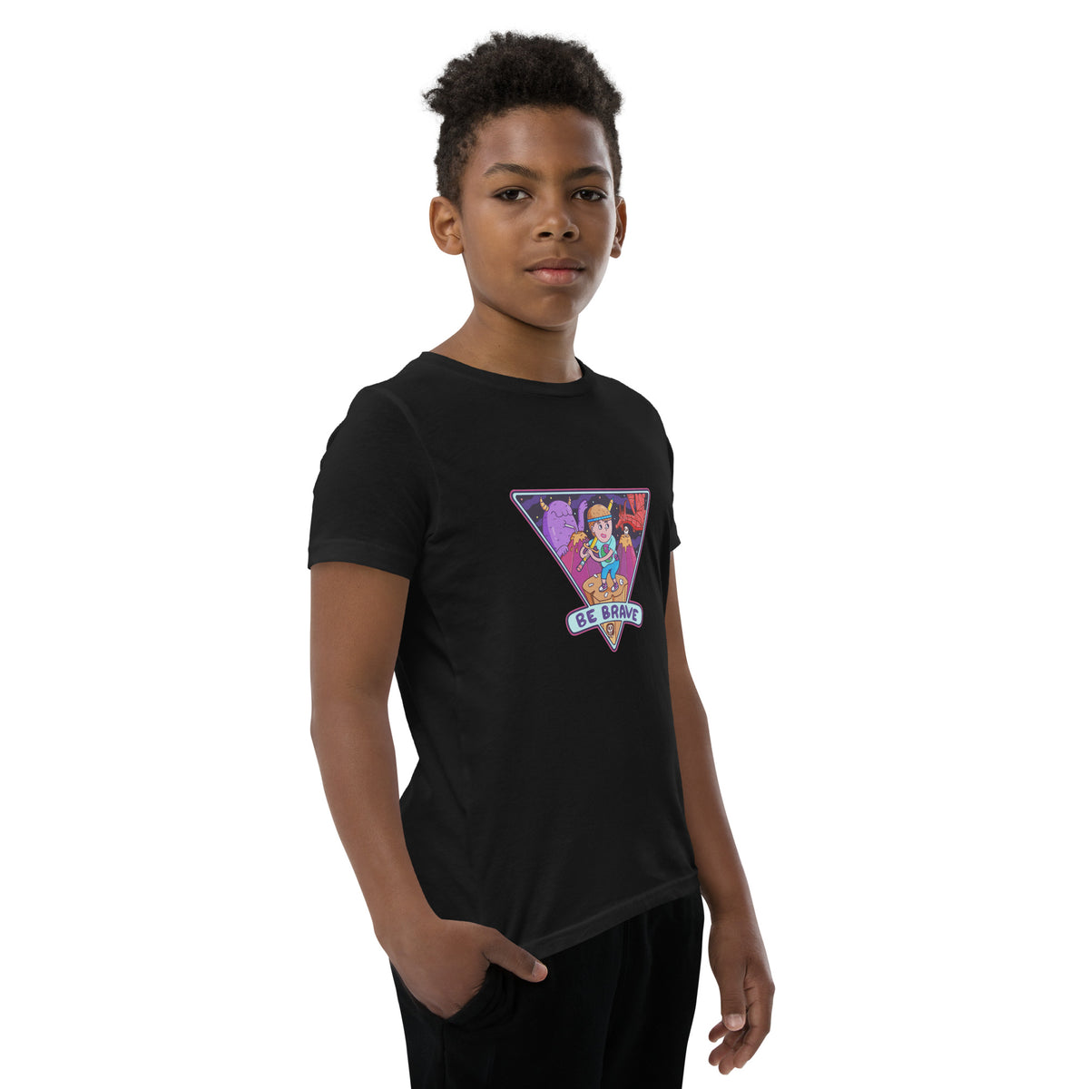 Encouraging youth t-shirt gift with hand-drawn adventure monsters from Danvillage Art Lab