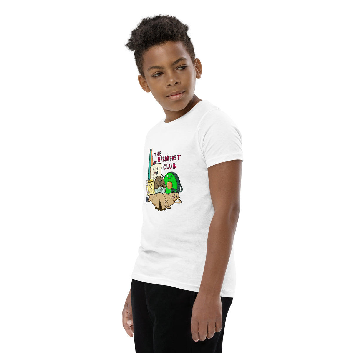 Illustrated breakfast tee for 80s movie fans and dedicated morning people alike